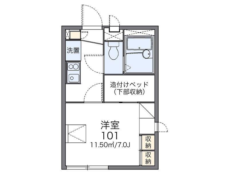 レオパレスみかけ 間取図