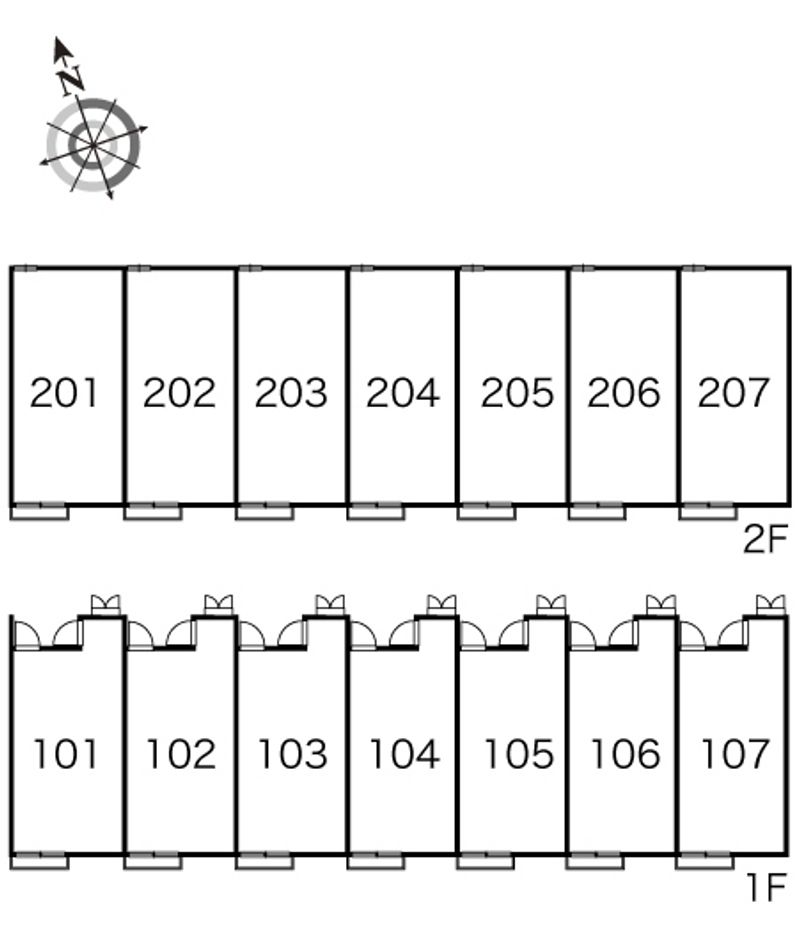 レオパレスショート　ヒル 間取り配置図