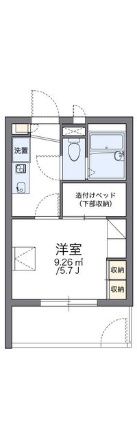 レオパレスタウンコート北田辺 間取り図