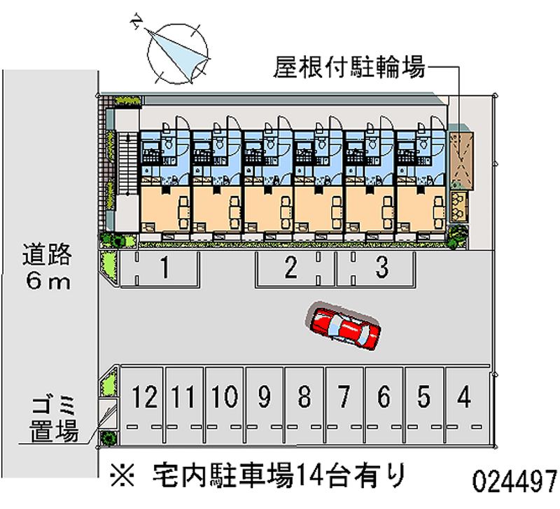 レオパレス和 月極駐車場