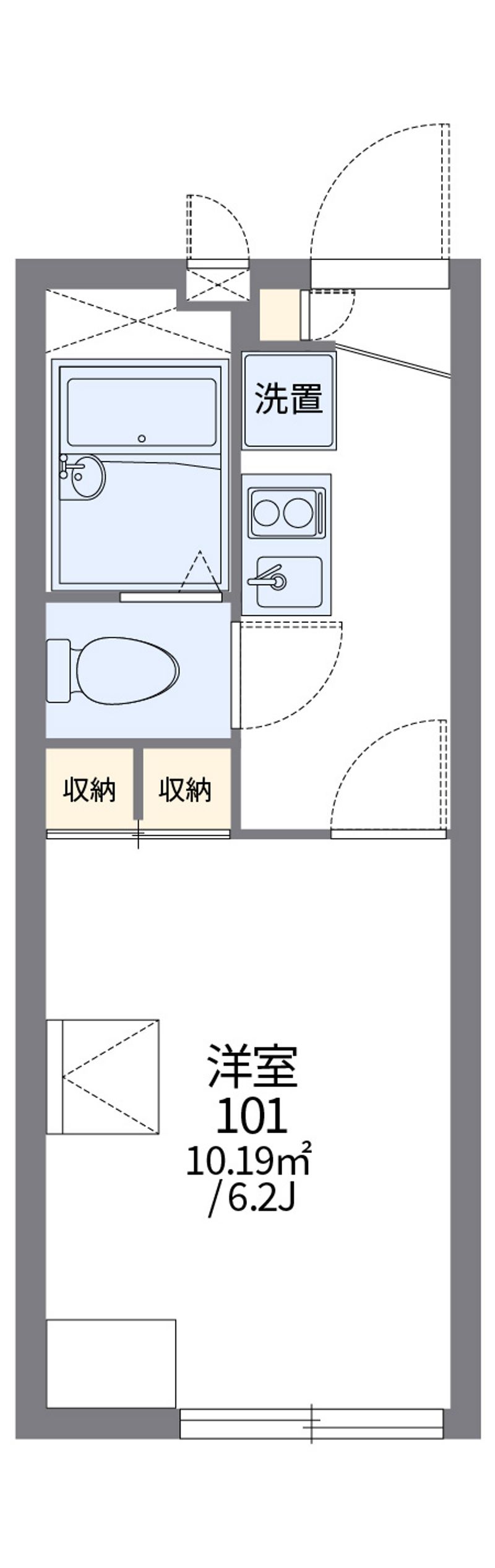 レオパレス絹 間取図