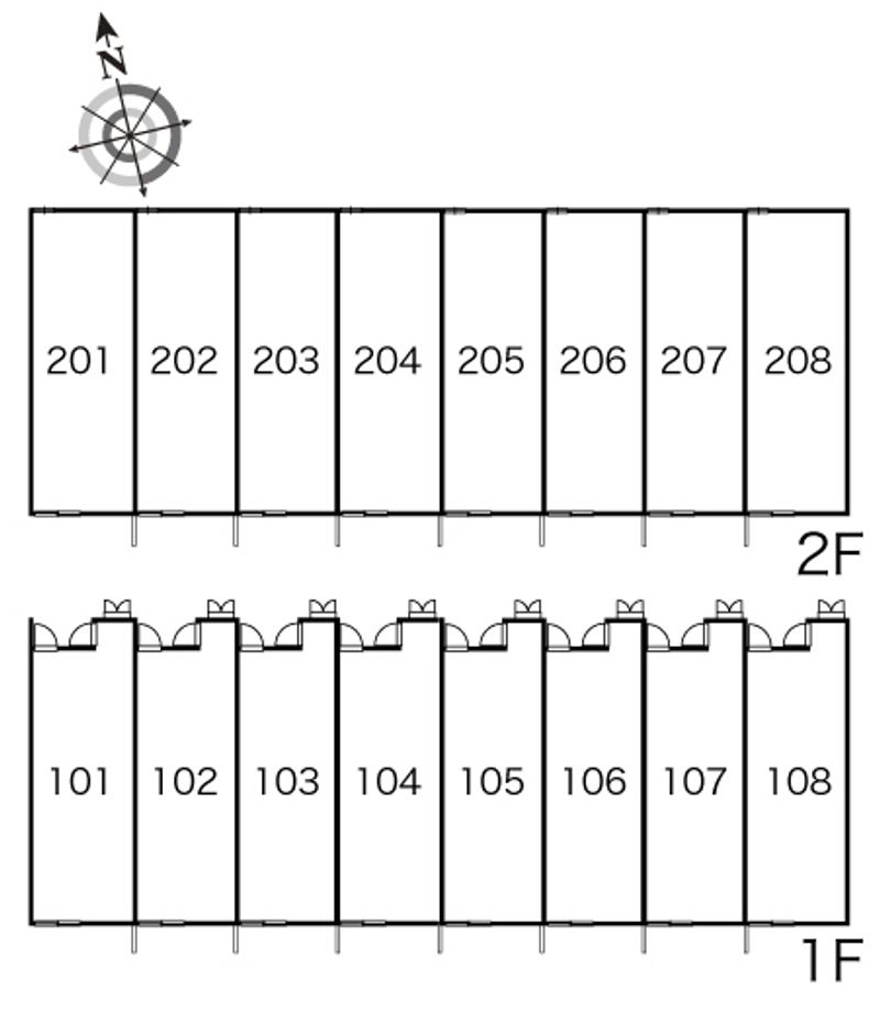 レオパレスアフロディーチ 間取配置図
