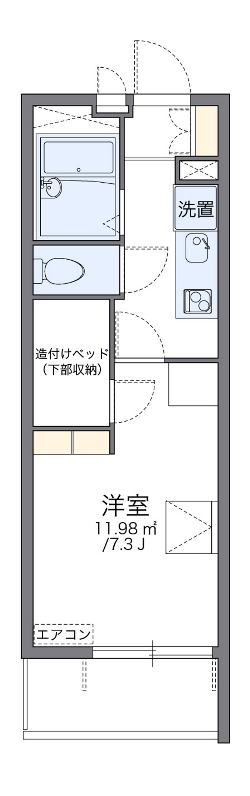 レオパレス虹 間取図