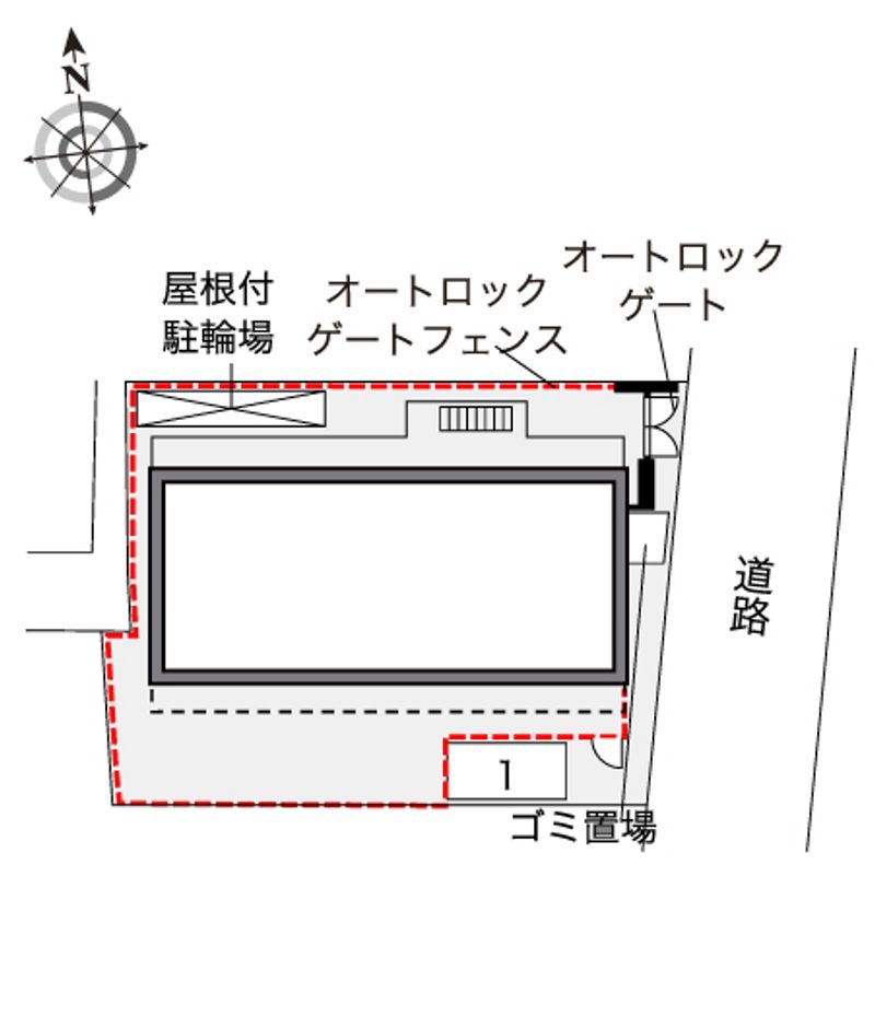 レオパレス加島サザンフェイス 配置図