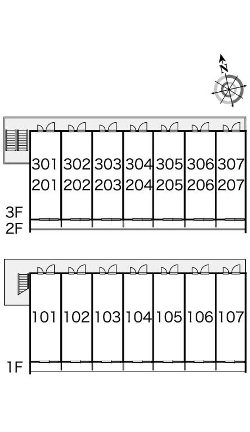 レオパレスきずり 間取配置図