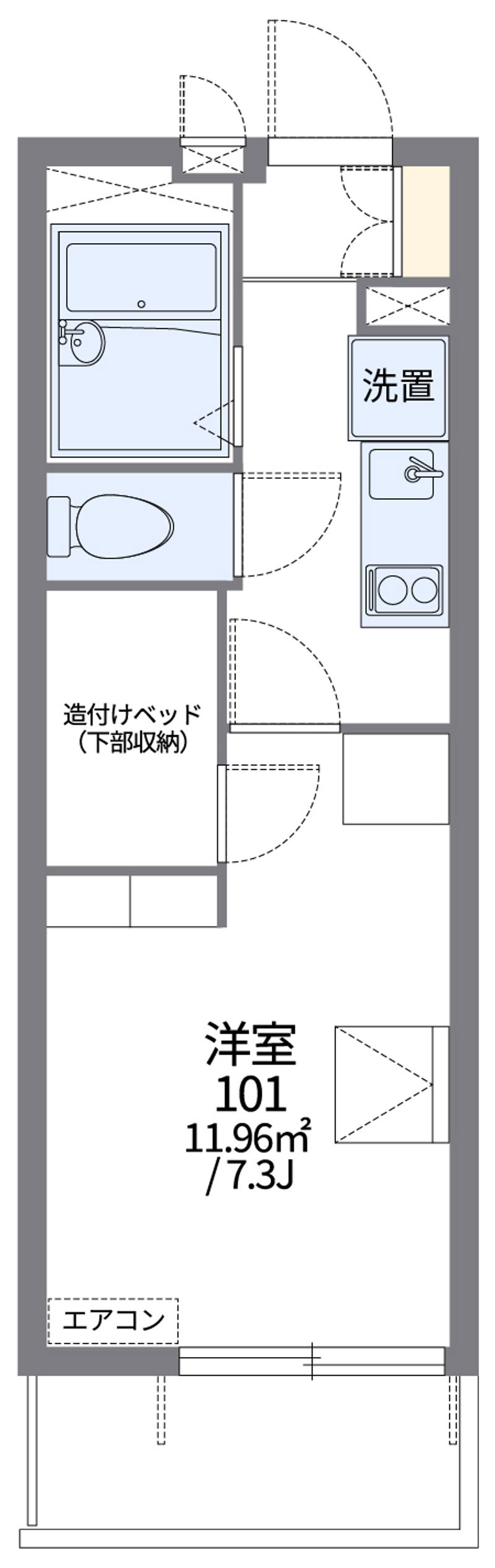 レオパレス石川 間取図