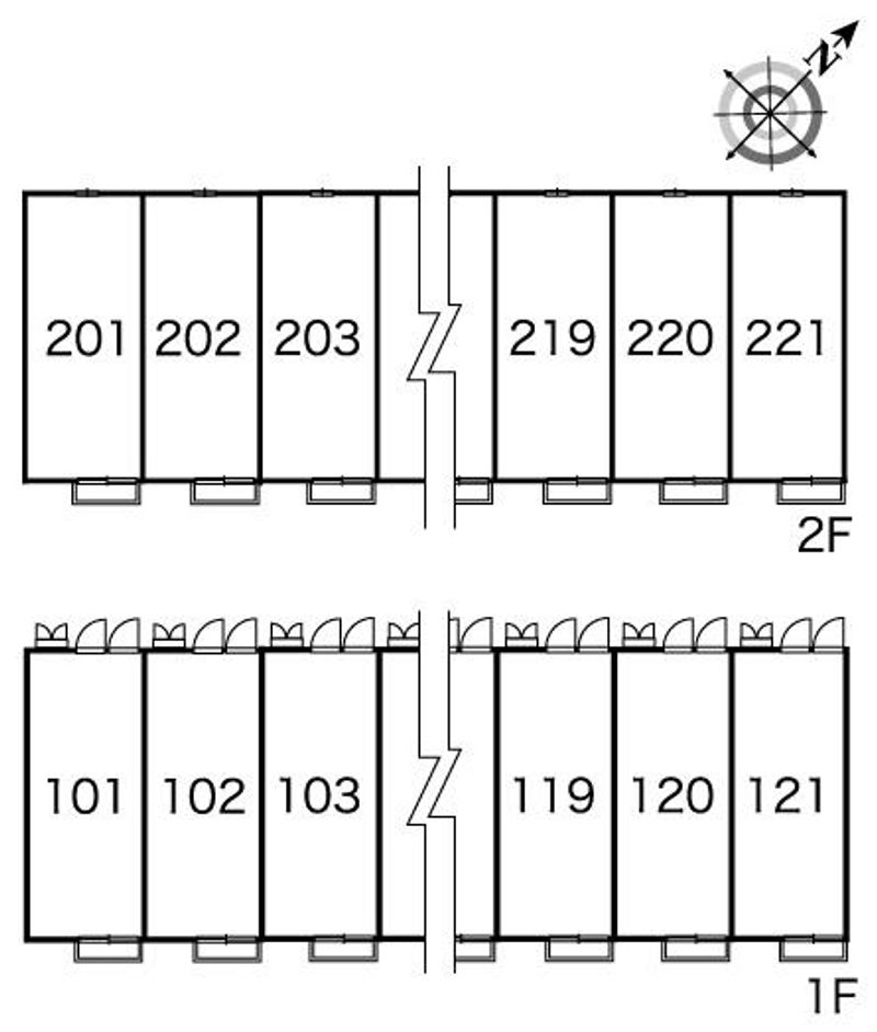 レオパレス安田　１ 間取配置図