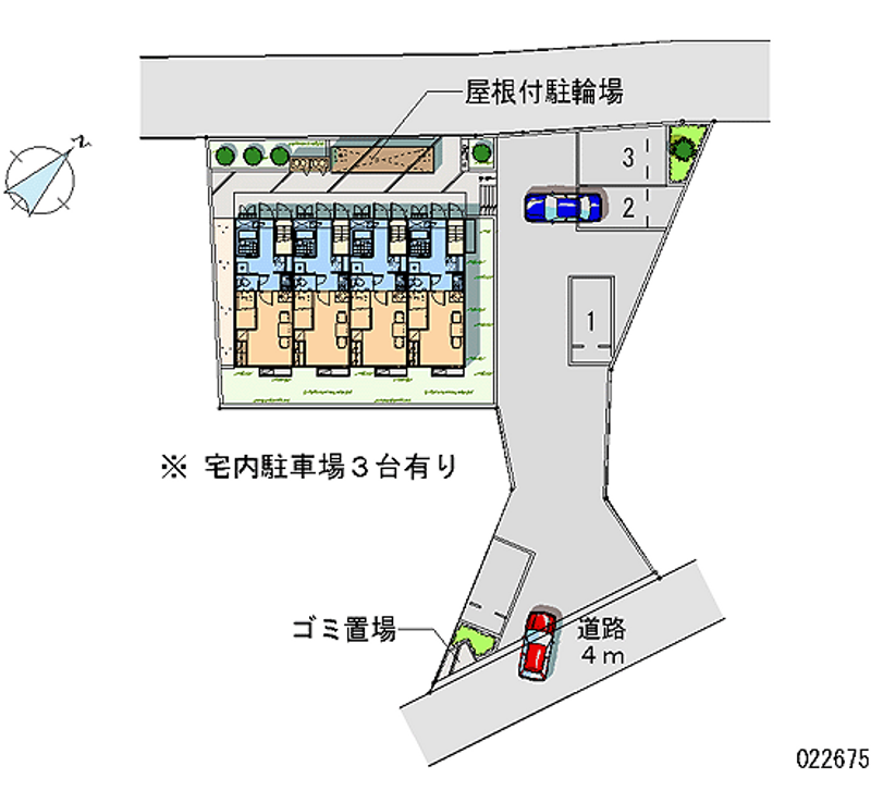 レオパレスデュオコート 月極駐車場