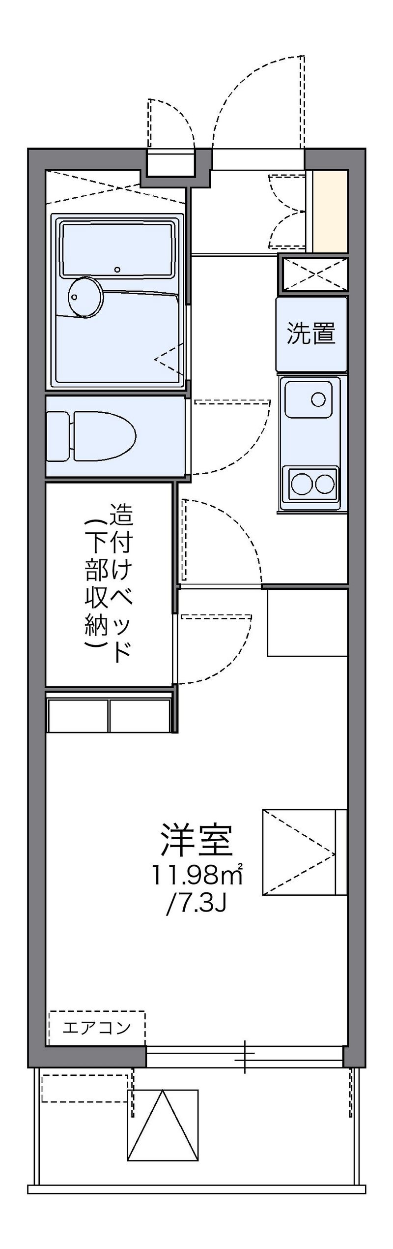 レオパレスリリー 間取図