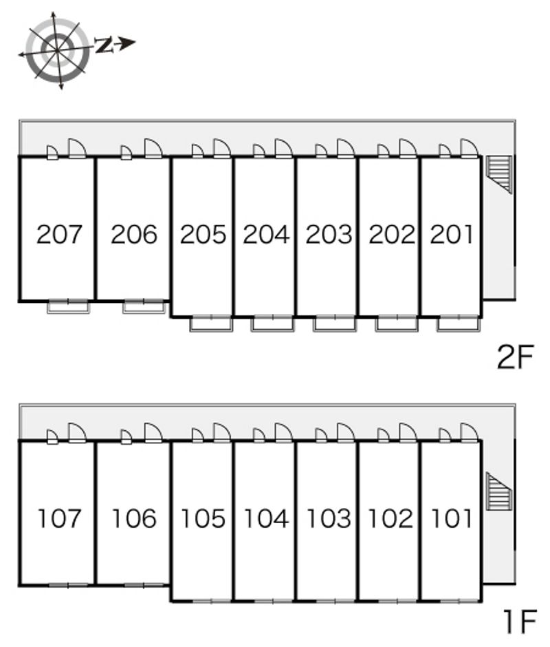レオパレスオータム 間取配置図