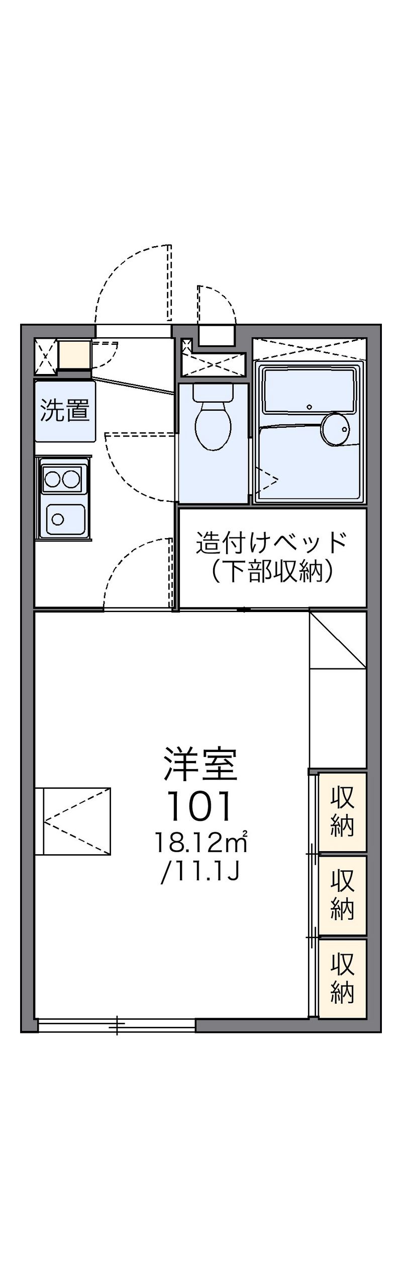 レオパレス柏屋 間取図