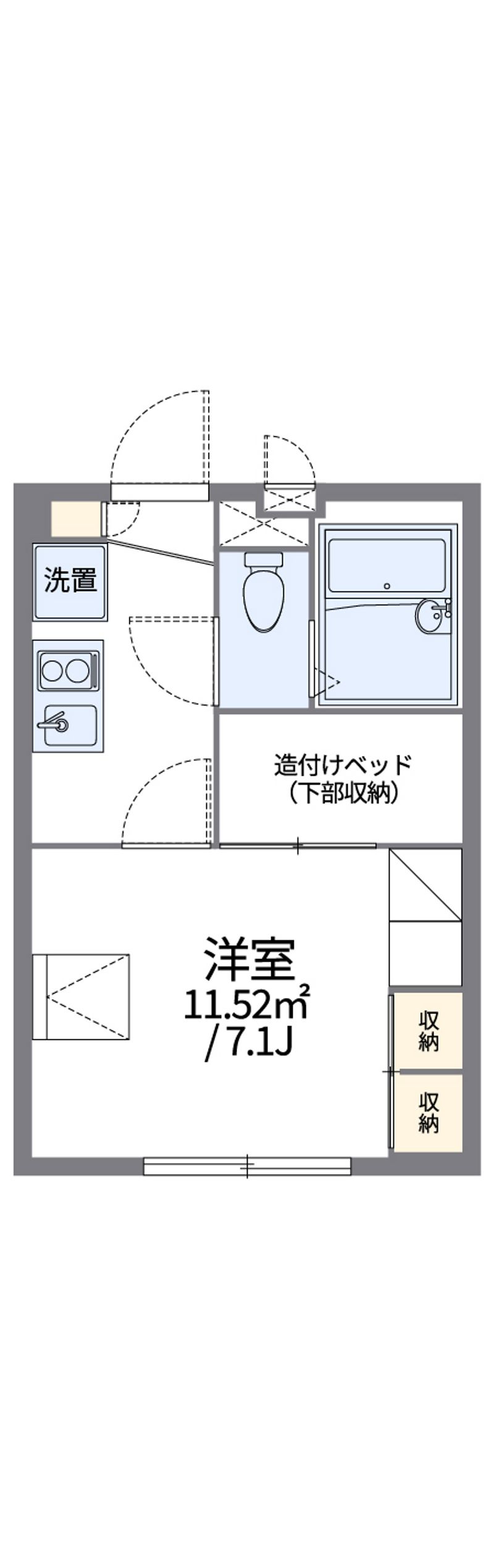 レオパレス追分 間取図