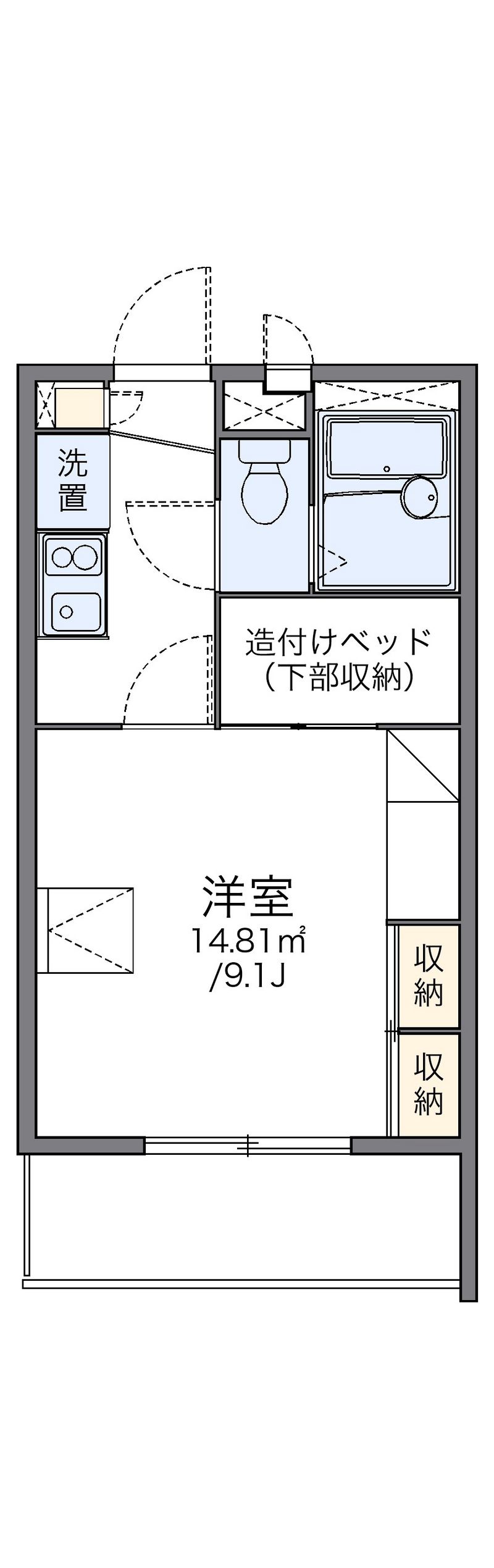 レオパレスセジュール弐番館 間取図
