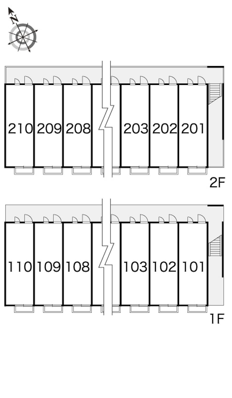 レオパレス横落 間取り配置図