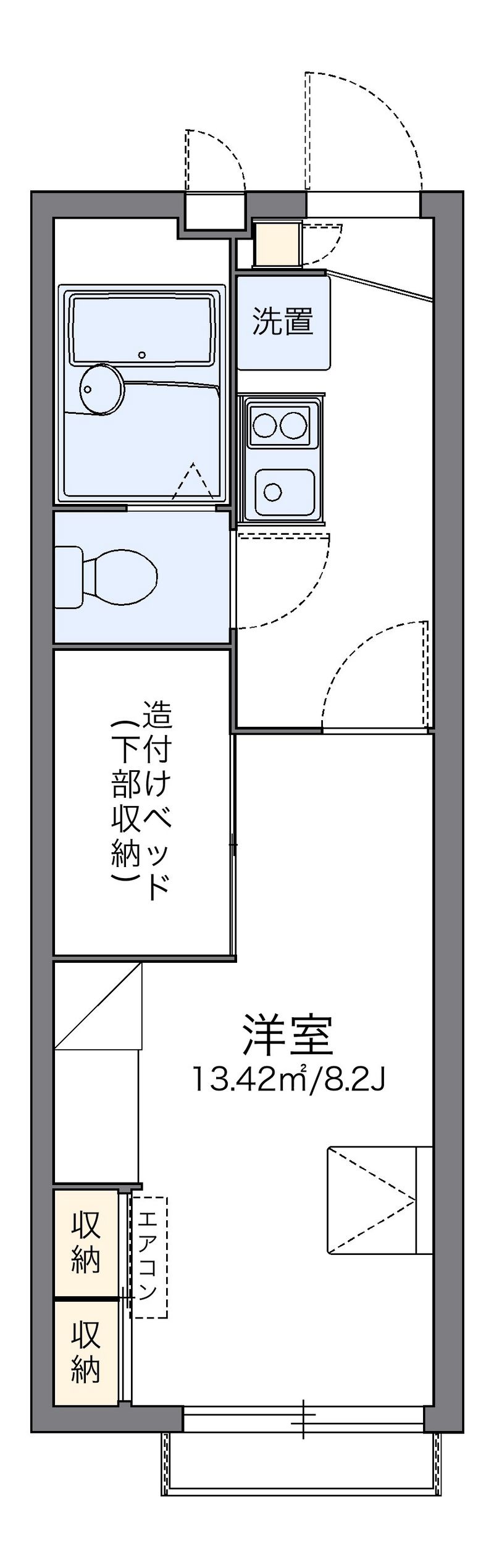 レオパレス城北 間取図