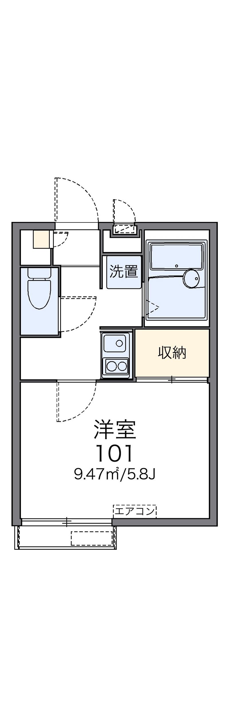 レオパレス上用賀三丁目 間取図