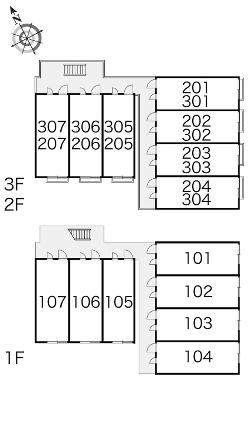 レオパレスサントリーニ 間取配置図