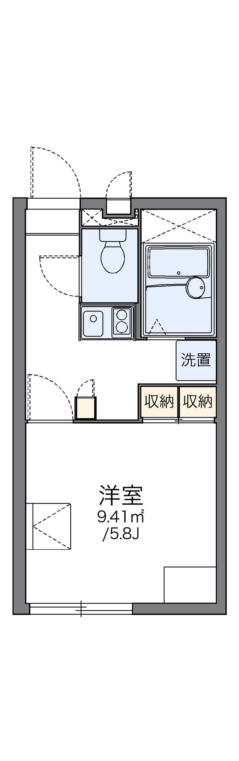 レオパレスハーモニー 間取図