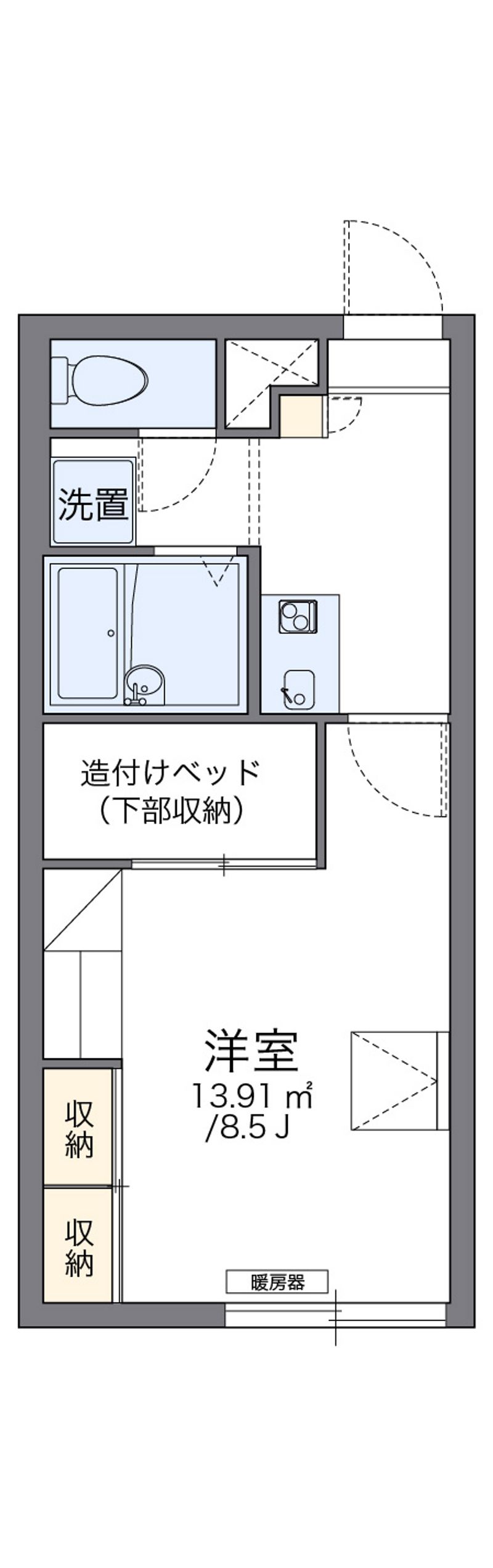 レオパレスあつべつ 間取図