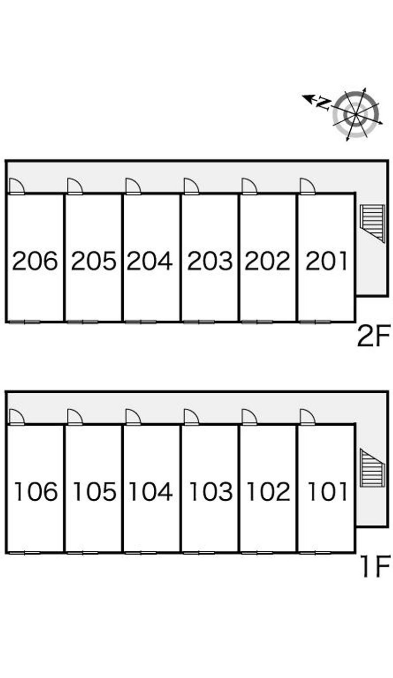 レオパレスＮＯＲＴＨＥＲＬＹ 間取配置図