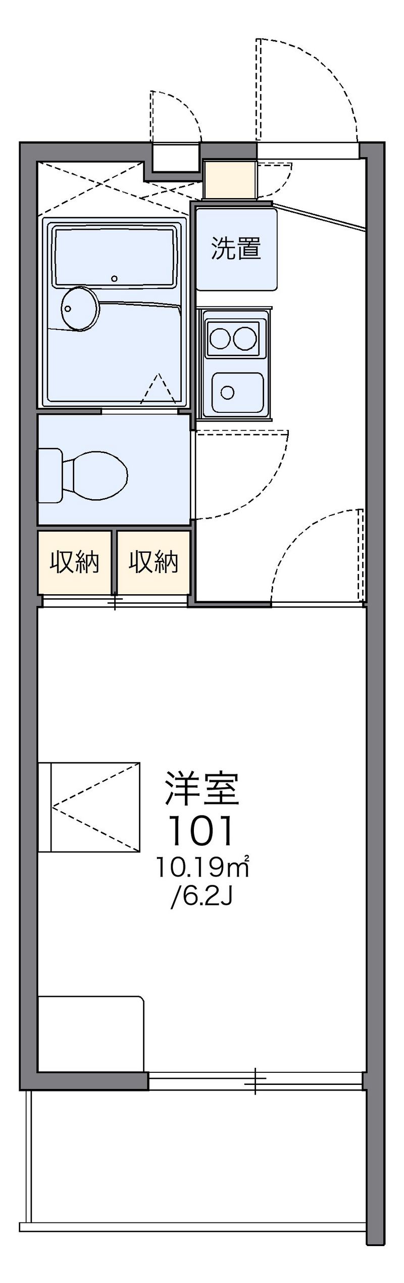 レオパレス石津川 間取り