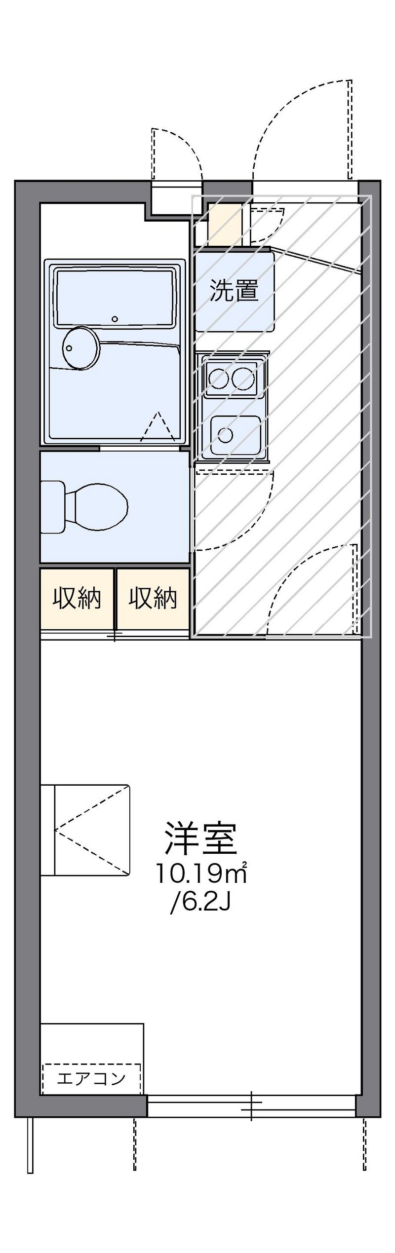 レオパレスステュディオ箕面Ⅱ 間取図