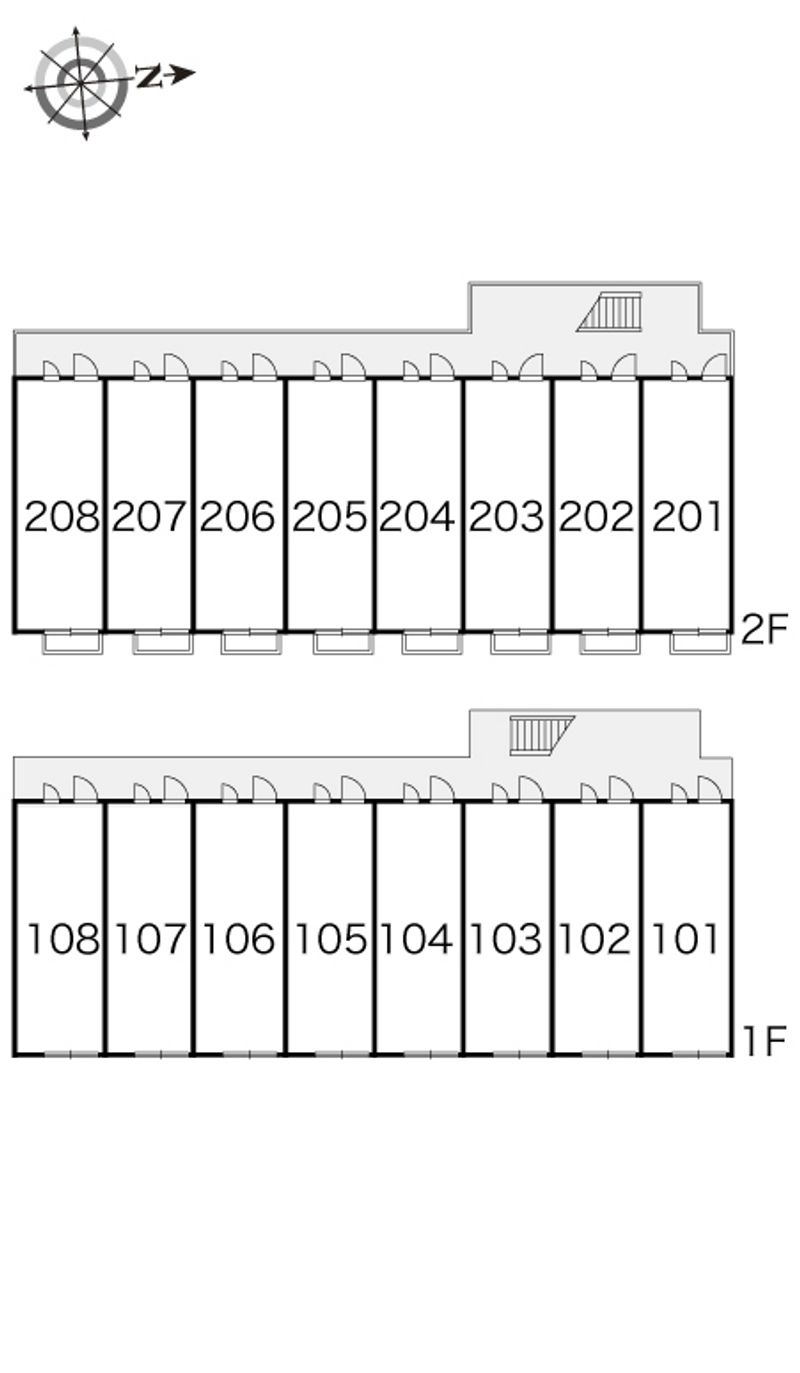 レオパレス平作 間取配置図