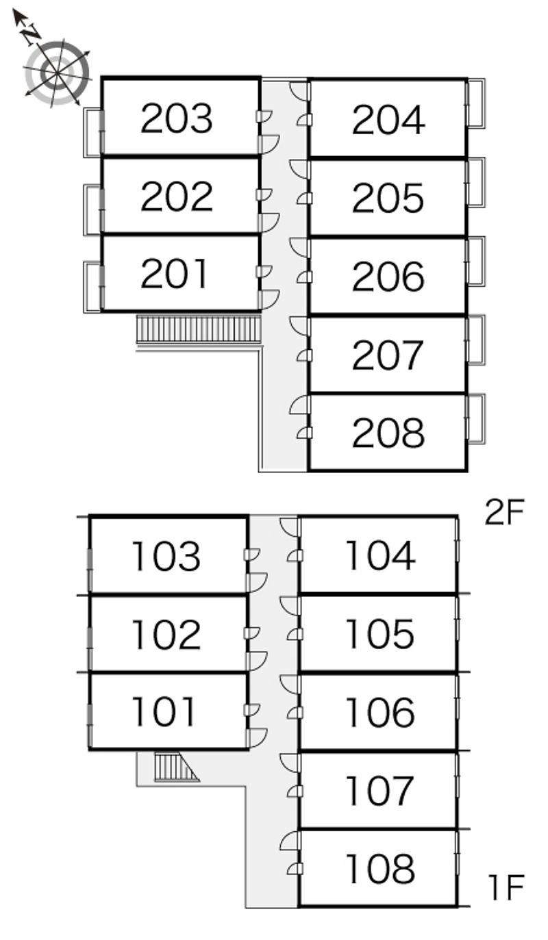 レオパレス香椎 間取配置図