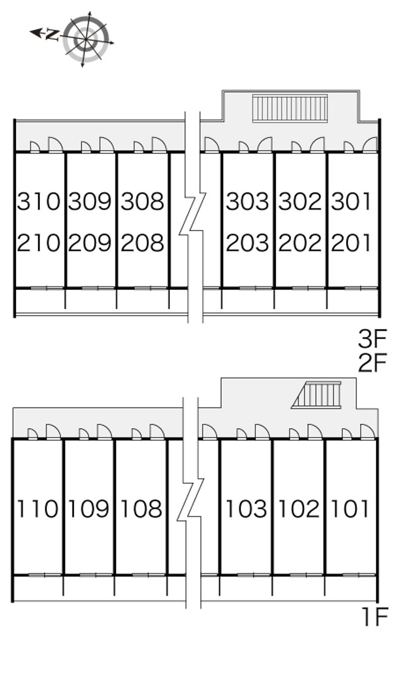 レオパレスバロン 間取配置図