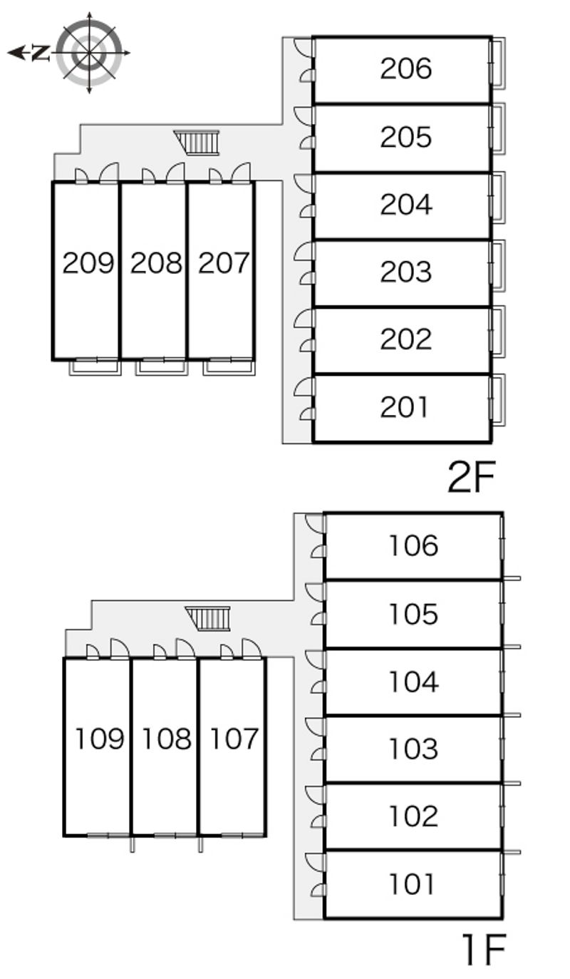 レオパレスＨＡＮＡＴＡ 間取り配置図