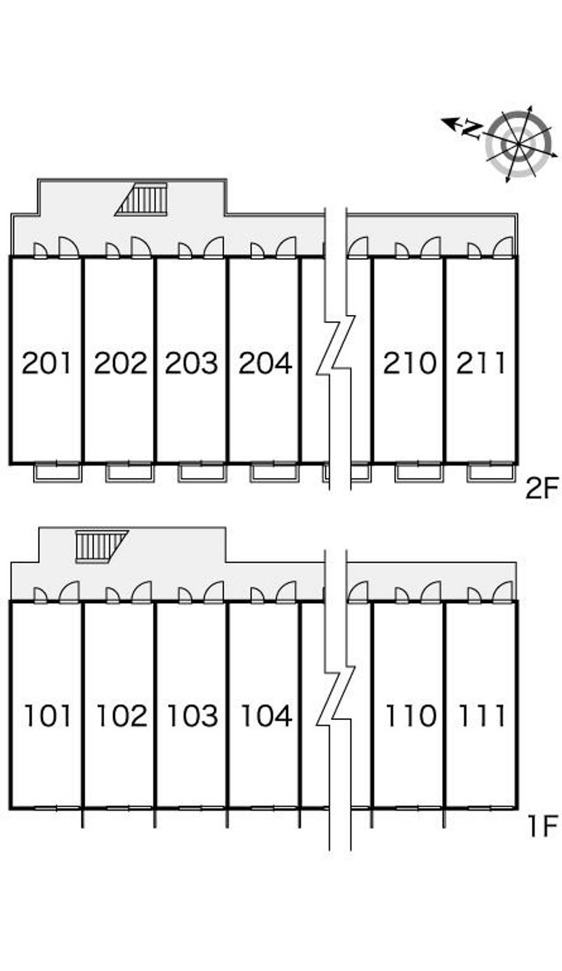 レオパレスディアコート　六木 間取り配置図