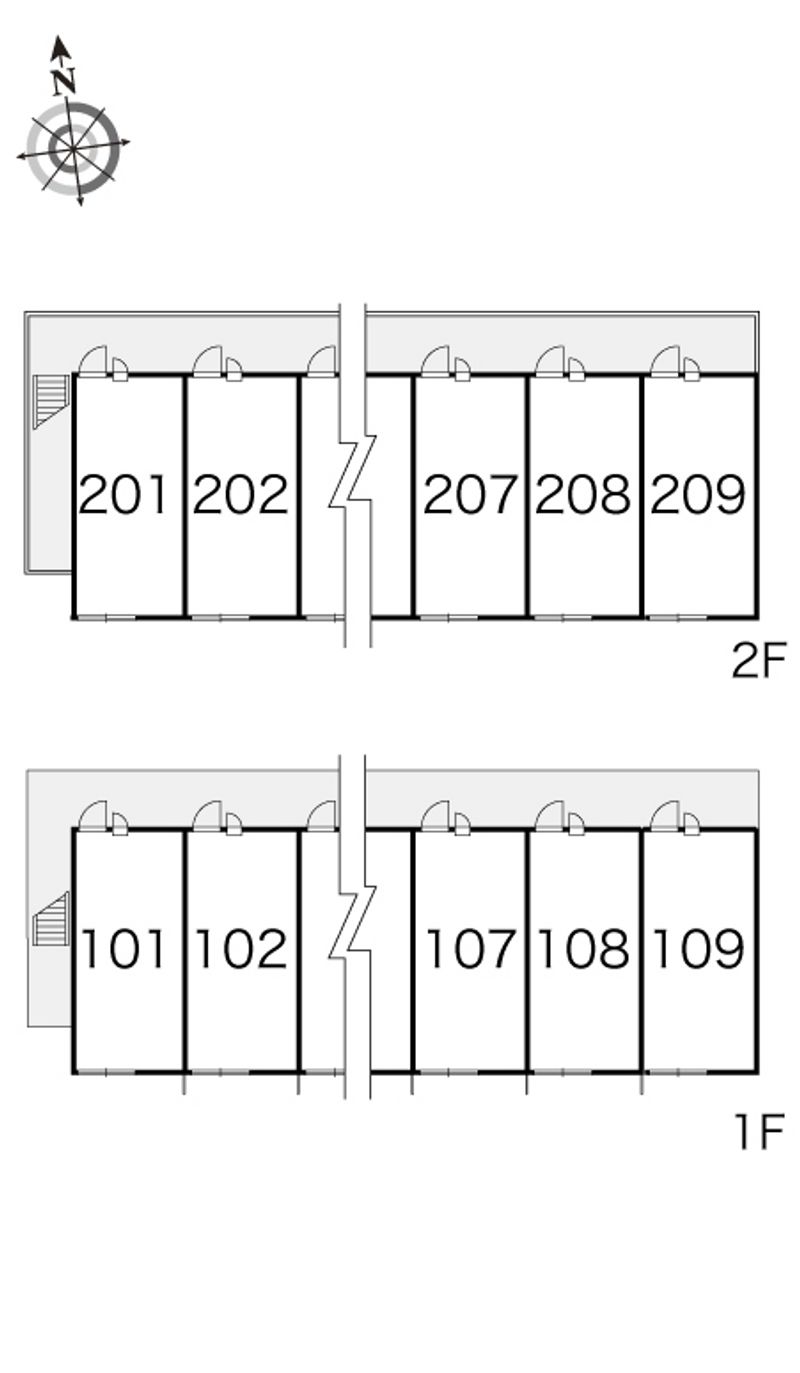 レオパレスムイ　オエステ 間取配置図