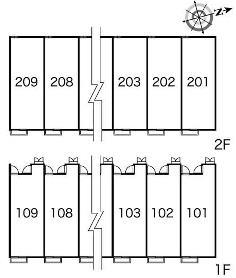 レオパレスユピテルＡ 間取配置図