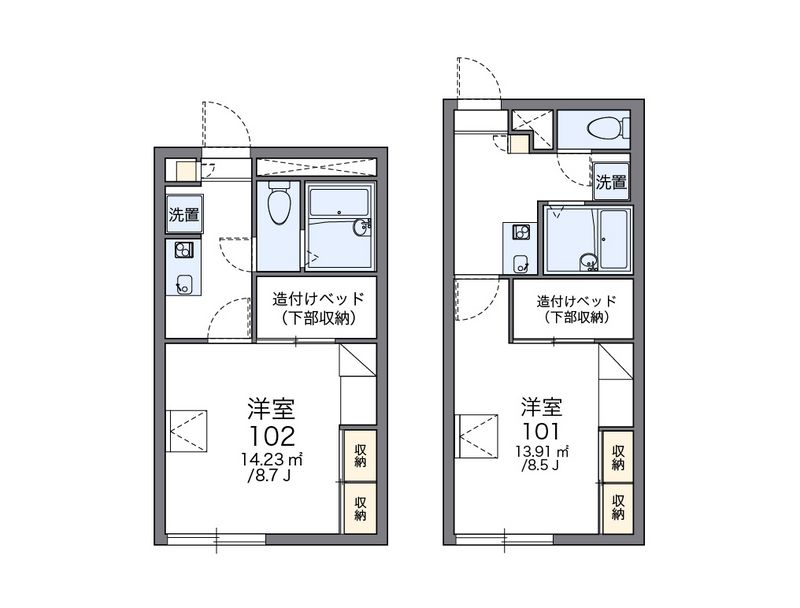 レオパレス花園Ⅲ 間取図