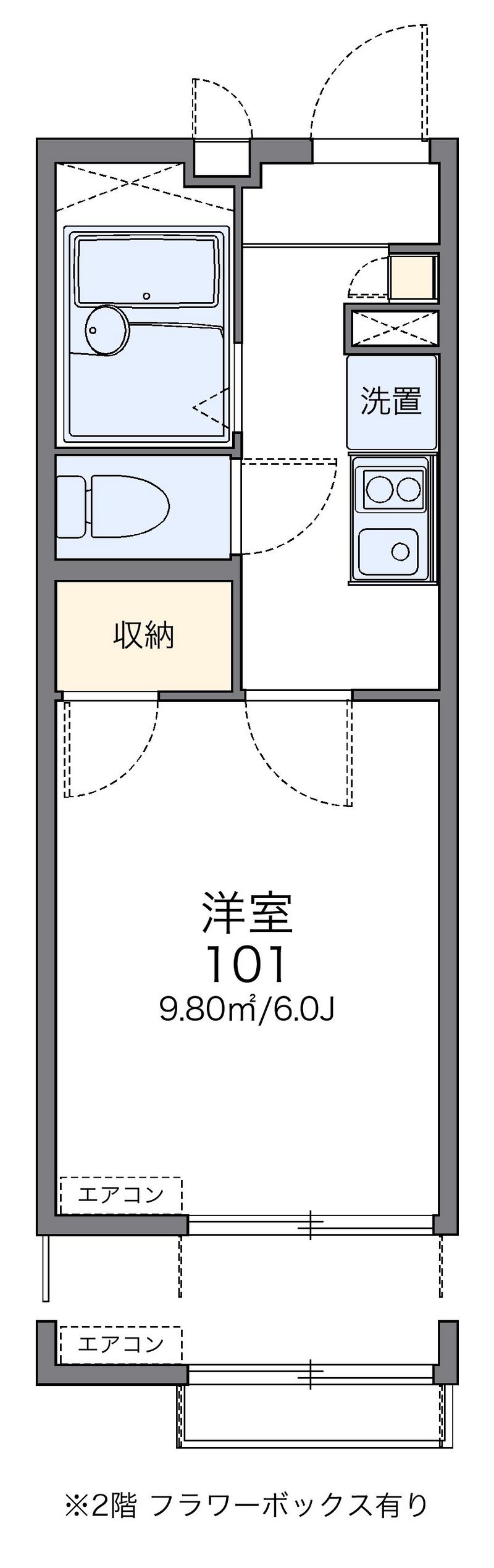 レオパレスフローラ 間取図
