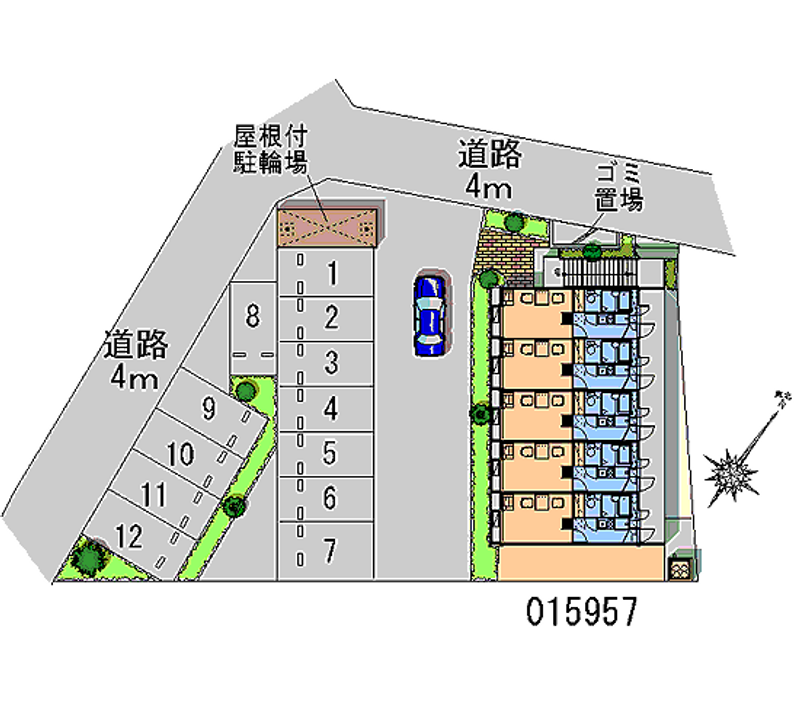 レオパレスグリーンヒルズ加藤 月極駐車場