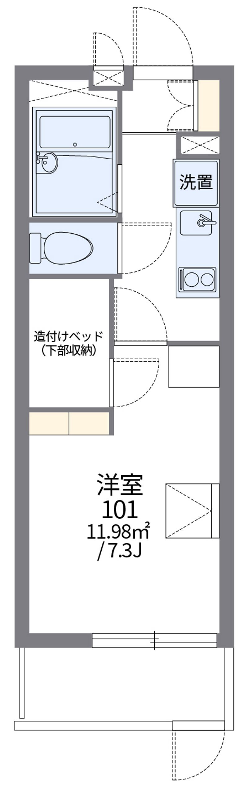 レオパレス森本町レジェンド 間取図