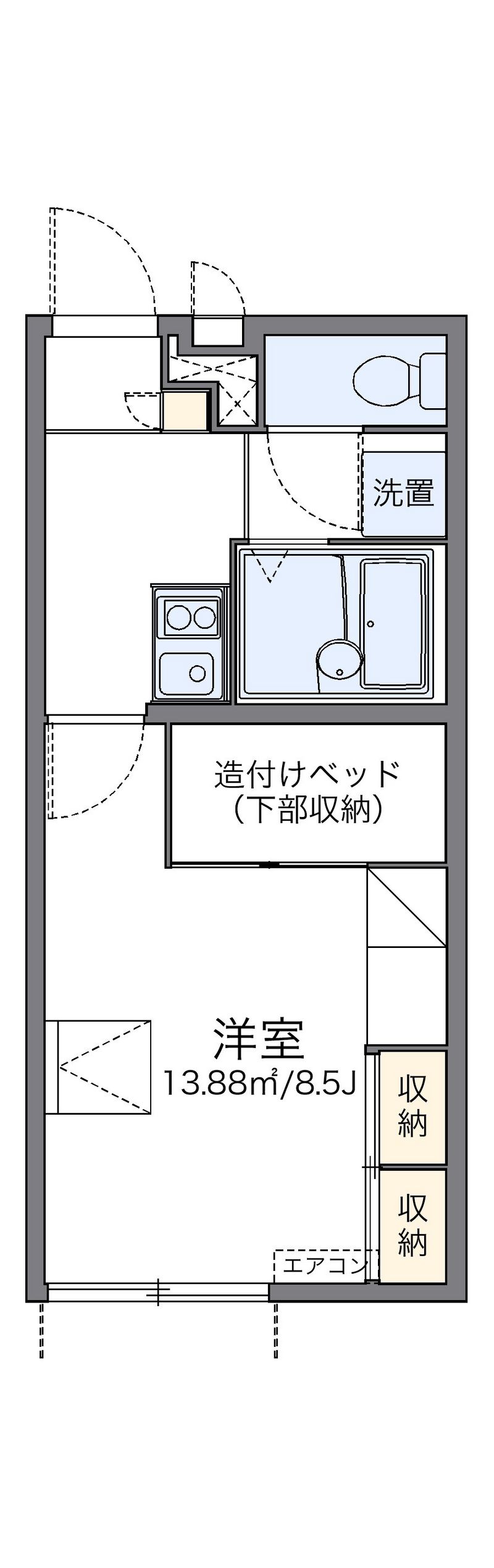 レオパレス桜坂 間取図