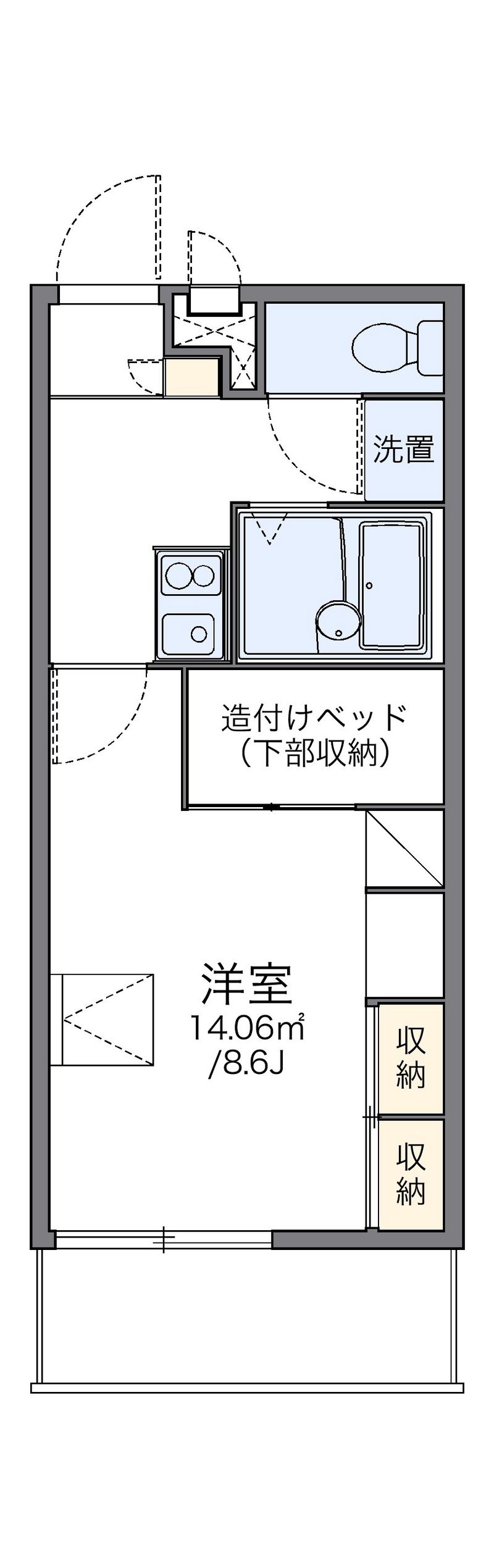 レオパレス駒場 間取図