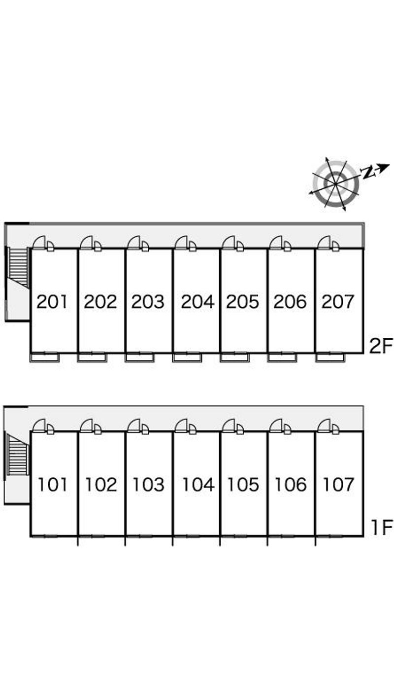レオパレスルナシャインⅣ 間取り配置図