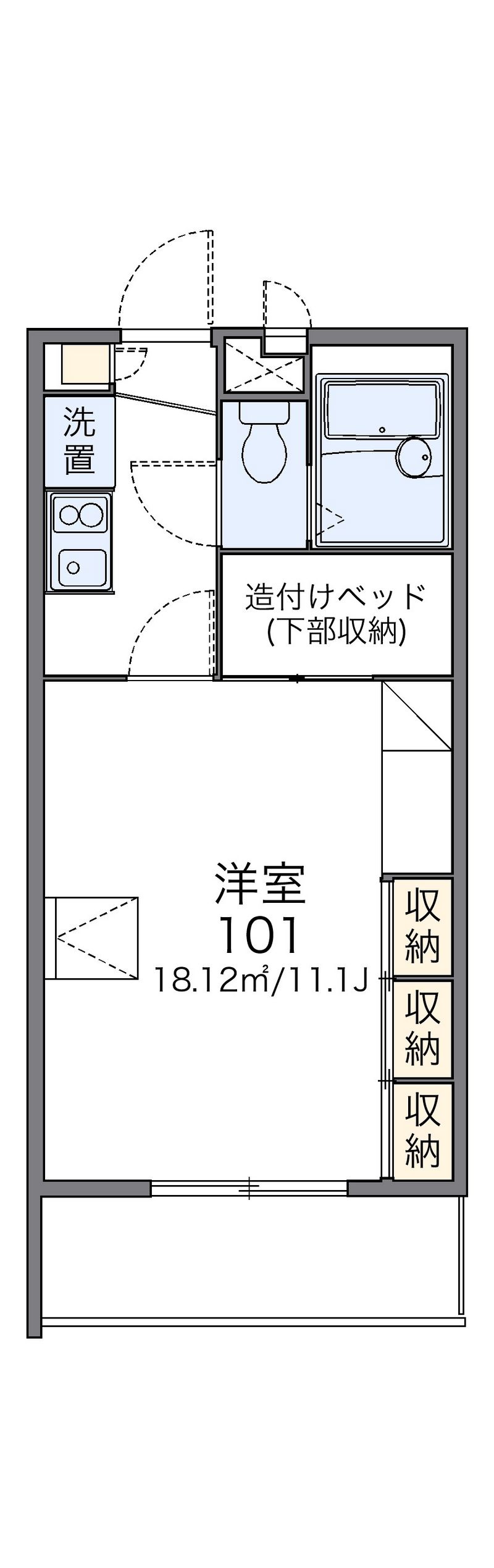 レオパレスサンフラウア 間取図