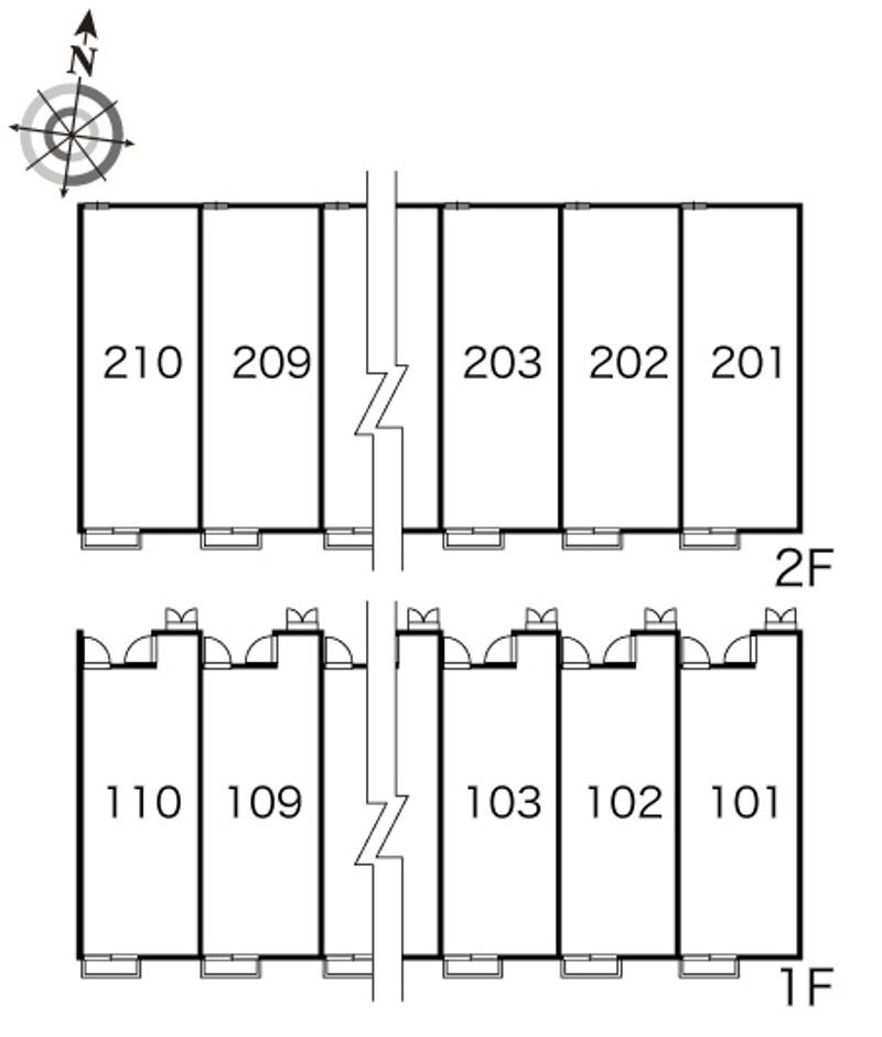 レオパレス仙台南 間取配置図