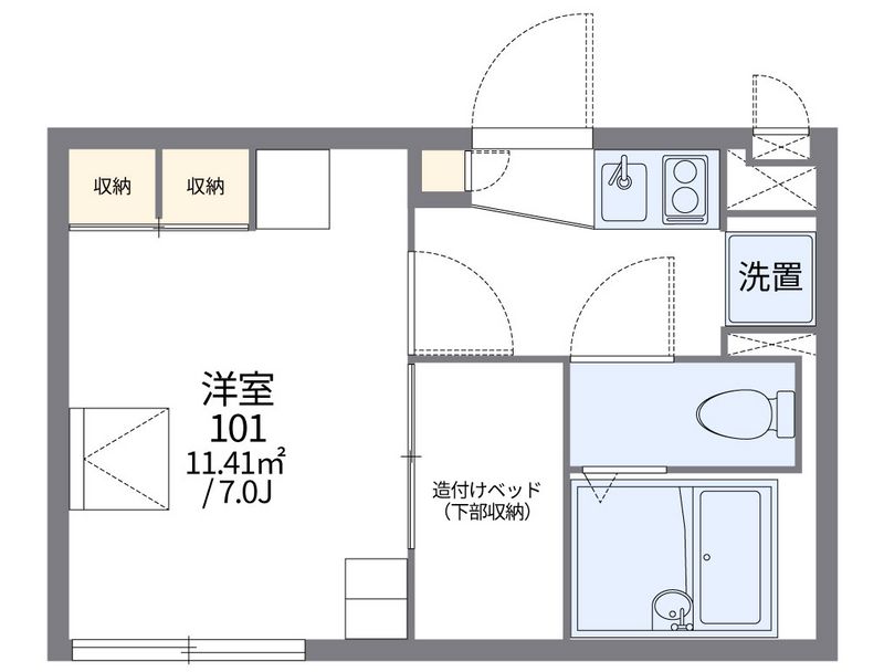レオパレスウエストパレスⅡ 間取図