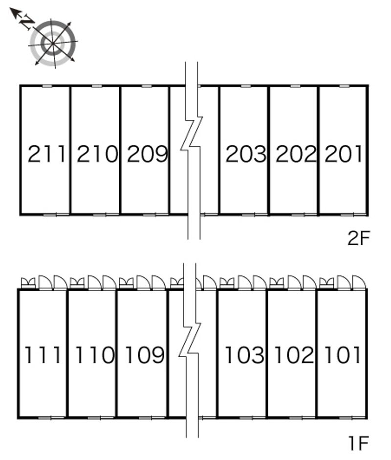 レオパレスリサービア 間取配置図