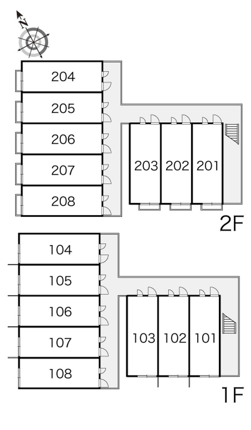 レオパレスＮＡＧＩＳＡ 間取配置図