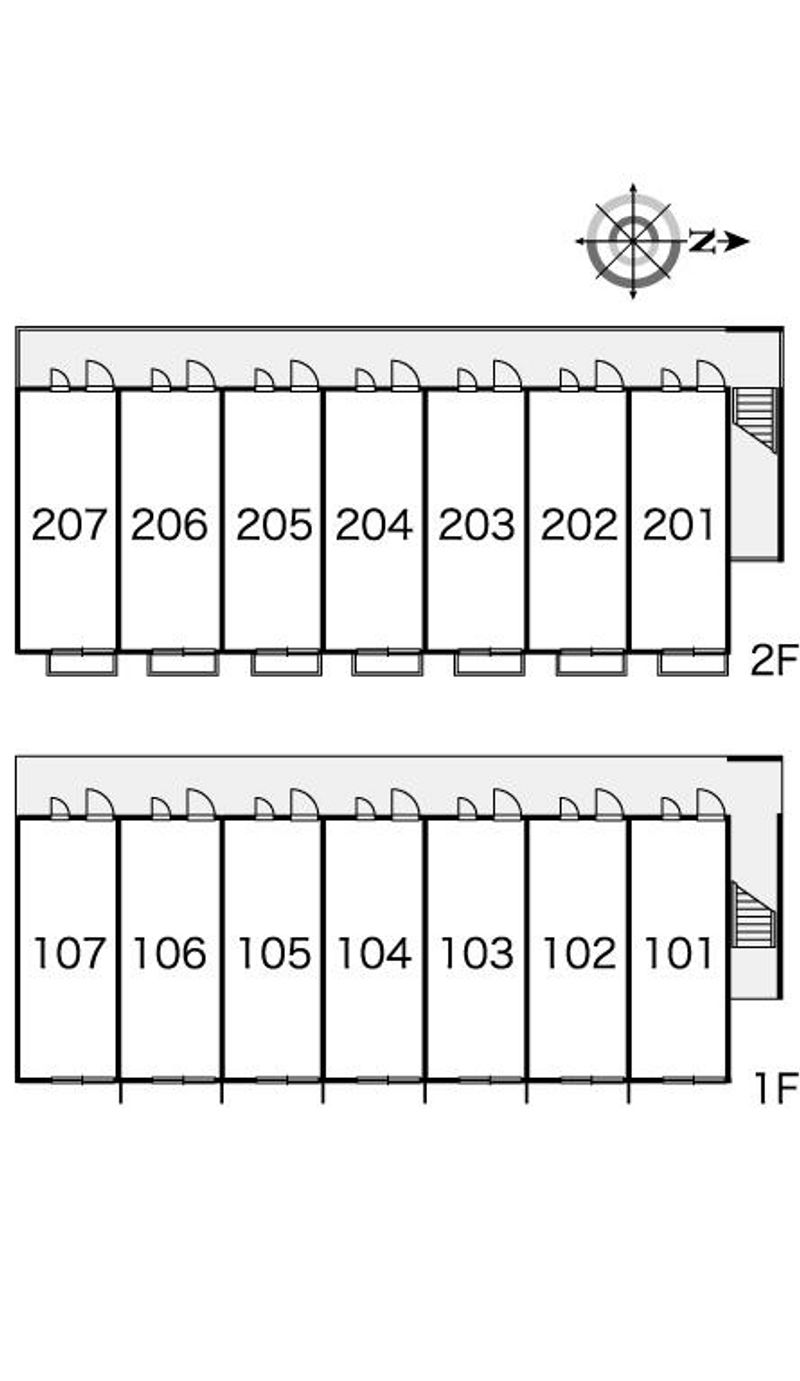 レオパレス並木パーク 間取配置図