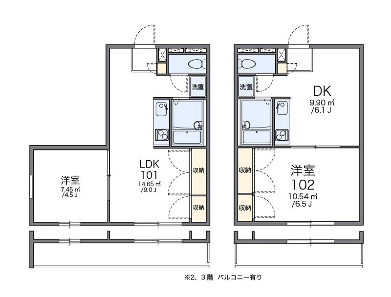 レオパレスＮＩＳＨＩＫＡＷＡ 間取図