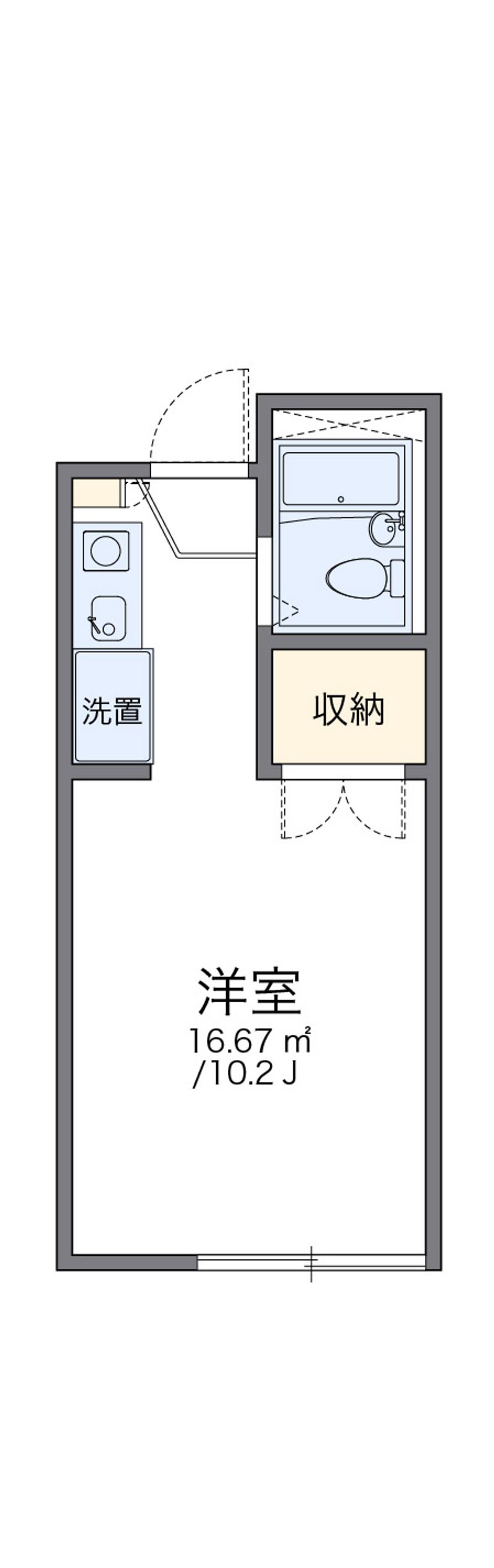レオパレス東大路ハシモト 間取図