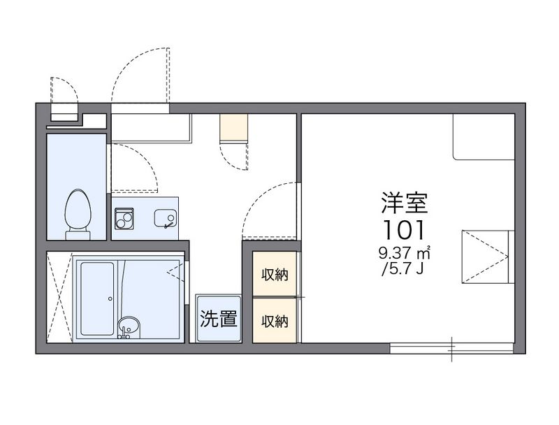 レオパレスＡＶＡＮＺＡＲＥ　Ｋ 間取図