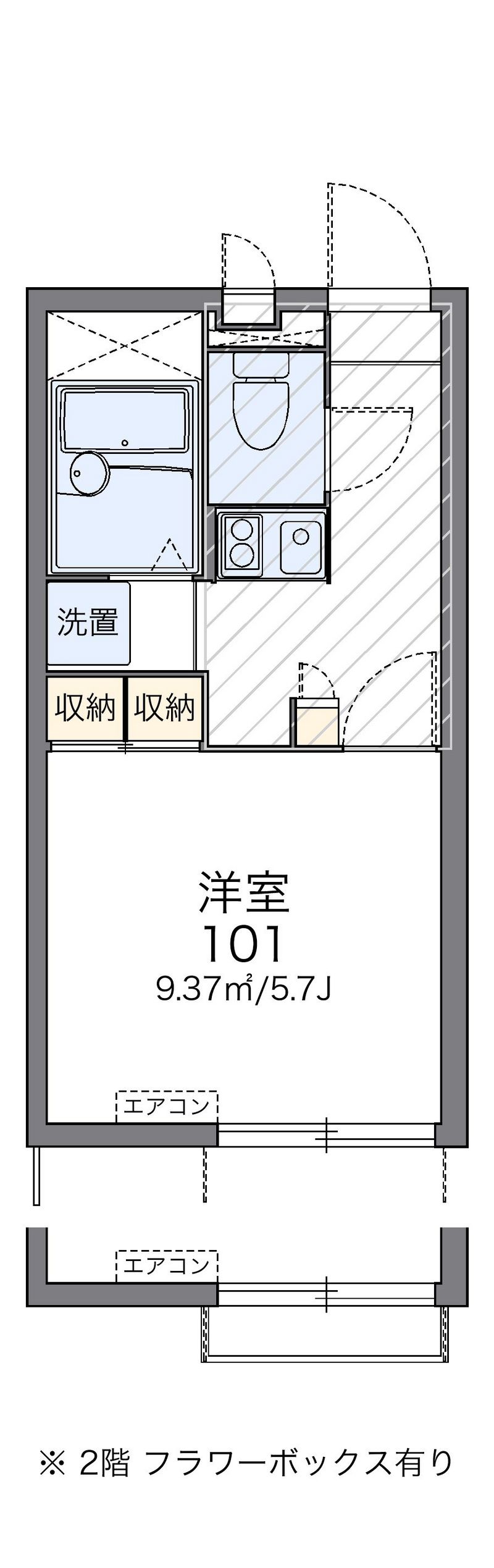 レオパレスＬＵＣＫ 間取図
